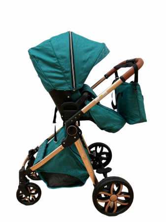 Carucior 3 in 1, 3 piese landou, sport si scoica, T6 - verde [3]