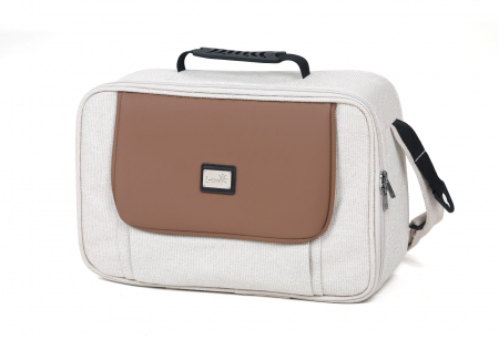Carucior 3 in 1, G9 Luxury Alb, reversibil, cu suspensii [5]