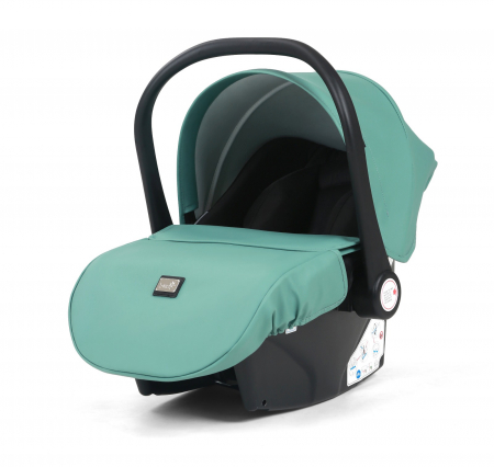 Carucior 3 in 1, G8 Luxury Verde, reversibil, cu suspensii, din piele ECO [4]