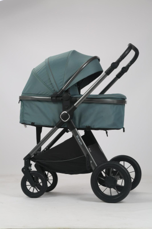 Carucioare copii - Carucior 3 in 1 Luxmom A4, Verde, Dublu Reversibil cu Scoica