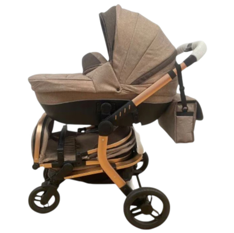 Carucior 518C Crem, 3 in 1, cu landou, carucior sport si scoica, reversibil [8]