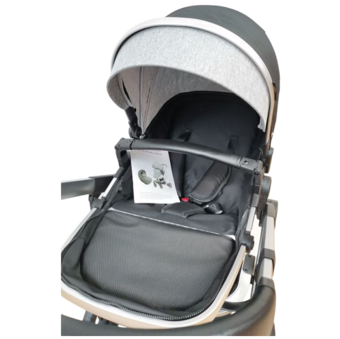 Carucior 518C Negru, 3 in 1, cu landou, carucior sport si scoica, reversibil [7]