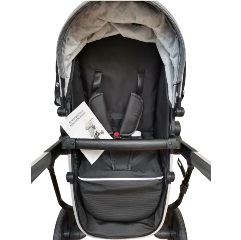 Carucior 518C Negru, 3 in 1, cu landou, carucior sport si scoica, reversibil [11]