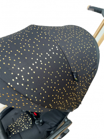 Carucior C2 Deluxe, reversibil, pliabil, cu lumini si muzica, Negru [16]