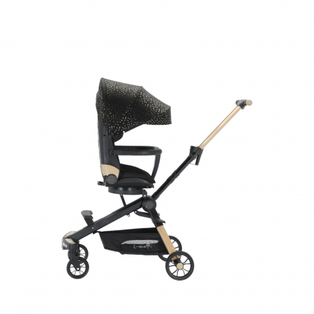 Carucioare sport - Carucior C2 Deluxe, reversibil, pliabil, cu lumini si muzica, Negru