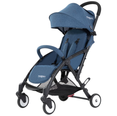 Carucioare sport - Carucior sport B508 albastru, pliabil compact, 0-36 luni, 6.1 kg, reclinabil, cos depozitare