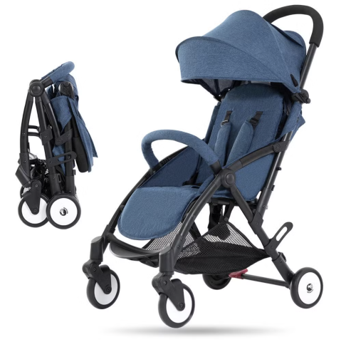 Carucior sport B508 albastru, pliabil compact, 0-36 luni, 6.1 kg, reclinabil, cos depozitare [7]