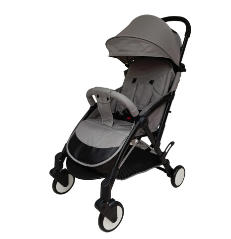 Carucioare sport - Carucior sport B508 gri, pliabil compact, 0-36 luni, 6.1 kg, reclinabil, cos depozitare