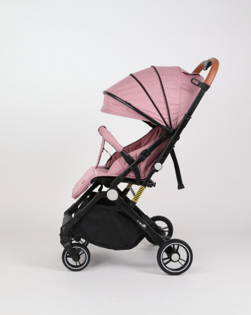 Carucior sport L-Sun, C6, Roz, pliabil tip troller, cu maner reversibil, husa de picioare si gentuta [14]