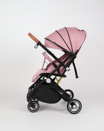 Carucior sport L-Sun, C6, Roz, pliabil tip troller, cu maner reversibil, husa de picioare si gentuta [6]