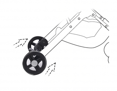 Carucior sport copii, pliere compacta pentru avion, cu sistem troller, C8 gri [9]