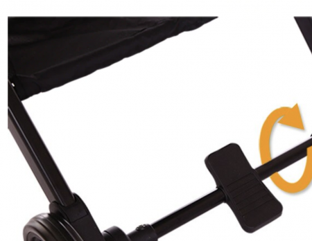 Carucior sport copii, pliere compacta pentru avion, cu sistem troller, C8 negru [11]