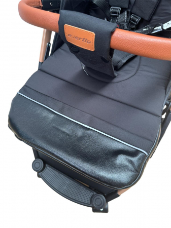 Cărucior sport cu geanta si husă pentru picioare, pliere rapidă tip troller, S2 Negru [22]