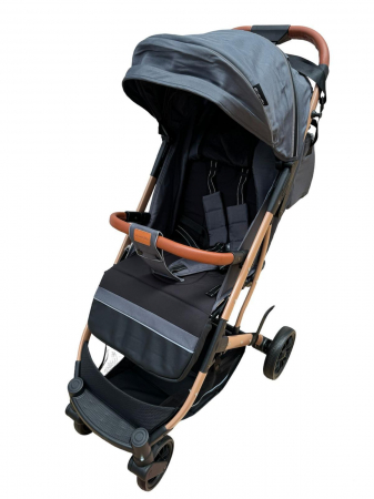 Cărucior sport cu geanta si husă pentru picioare, pliere rapidă tip troller, S2 Gri [3]