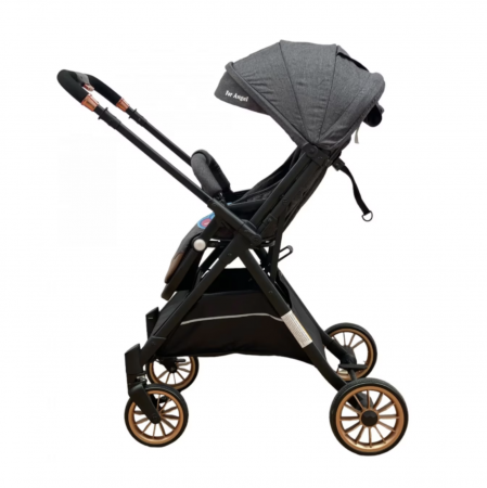 Carucioare sport - Carucior sport, cu maner reversibil, pliabil si troler, T700 For Angel, Gri