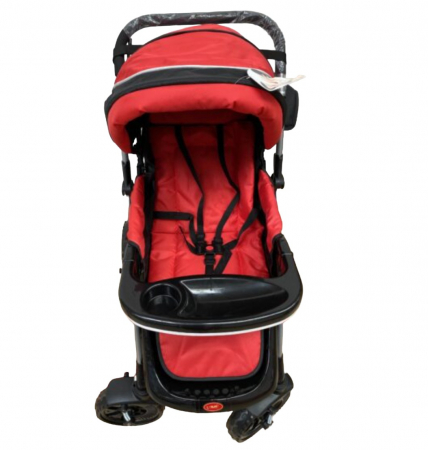 Carucior sport cu maner reversibil, pliabil, suspensii, Q7 Rosu - Negru [4]