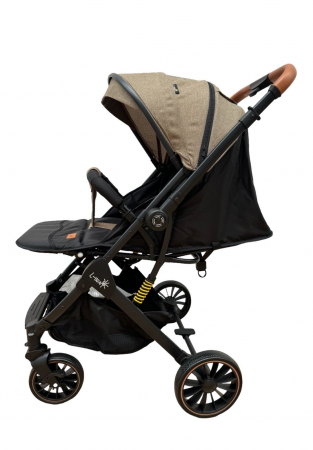 Carucior sport, cu maner reversibil, suspensii pe cadru, pliabil si troler, C1 Crem [5]