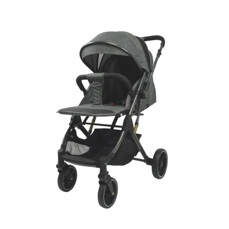 Carucior sport, cu maner reversibil, suspensii pe cadru, pliabil si troler, C1 Negru [28]