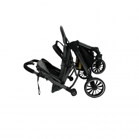 Carucior sport, cu maner reversibil, suspensii pe cadru, pliabil si troler, C1 Crem [20]