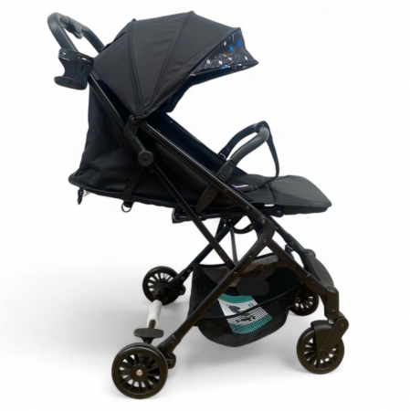 Carucior sport, cu suspensii, pliabil si troler, 309 Negru cu planete [2]