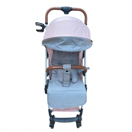 Carucior sport, cu suspensii, pliabil si troler, 309 Roz cu gri [7]