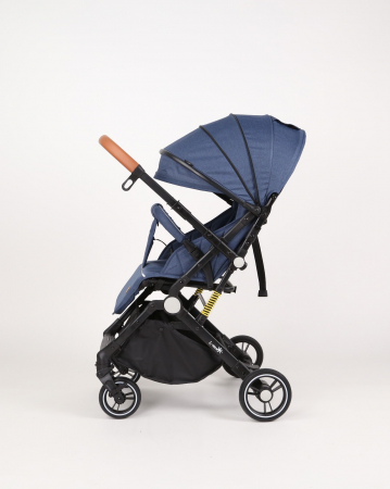 Carucior sport L-Sun, C6, Albastru, pliabil tip troller, cu maner reversibil, husa de picioare si gentuta [5]