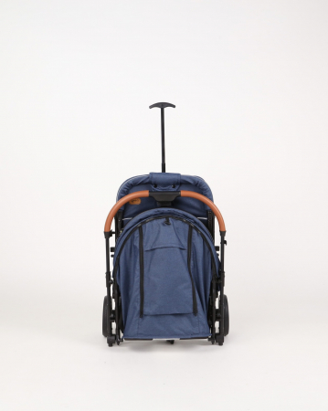 Carucior sport L-Sun, C6, Albastru, pliabil tip troller, cu maner reversibil, husa de picioare si gentuta [17]