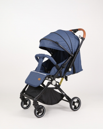 Carucior sport L-Sun, C6, Albastru, pliabil tip troller, cu maner reversibil, husa de picioare si gentuta [7]