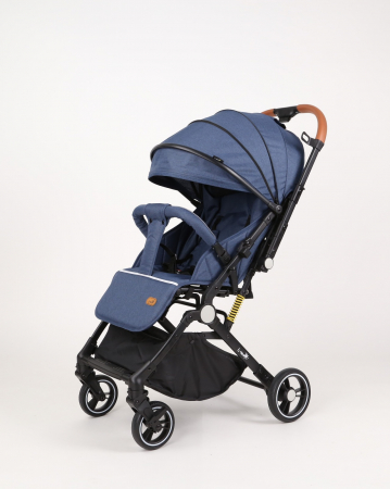 Carucior sport L-Sun, C6, Albastru, pliabil tip troller, cu maner reversibil, husa de picioare si gentuta [4]