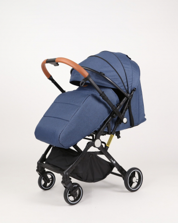 Carucior sport L-Sun, C6, Albastru, pliabil tip troller, cu maner reversibil, husa de picioare si gentuta [14]