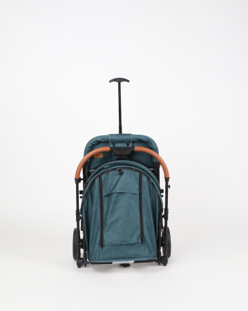 Carucior sport L-Sun, C6, Verde, pliabil tip troller, cu maner reversibil, husa de picioare si gentuta [17]