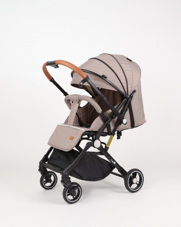 Carucior sport L-Sun, C6, Crem, pliabil tip troller, cu maner reversibil, husa de picioare si gentuta [14]