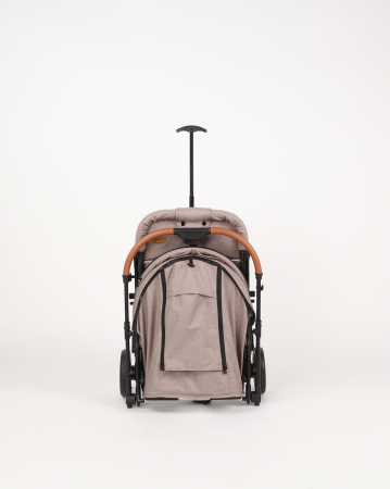 Carucior sport L-Sun, C6, Crem, pliabil tip troller, cu maner reversibil, husa de picioare si gentuta [21]