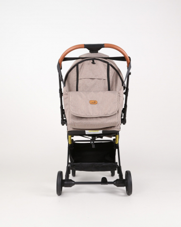 Carucior sport L-Sun, C6, Crem, pliabil tip troller, cu maner reversibil, husa de picioare si gentuta [19]