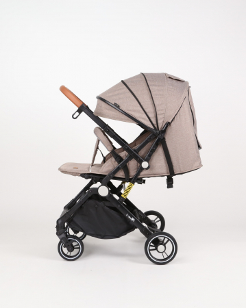 Carucior sport L-Sun, C6, Crem, pliabil tip troller, cu maner reversibil, husa de picioare si gentuta [16]