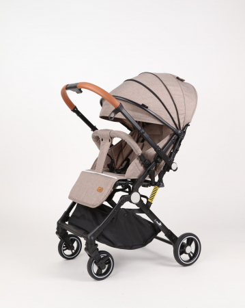 Carucior sport L-Sun, C6, Crem, pliabil tip troller, cu maner reversibil, husa de picioare si gentuta [18]