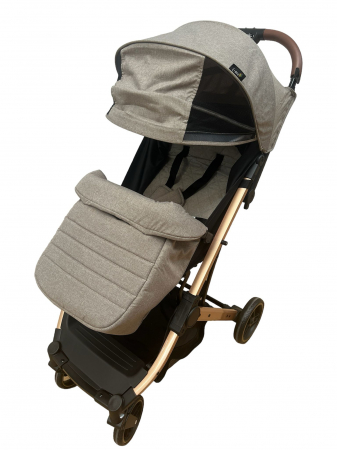 Carucioare sport - Carucior sport pliabil, tip troller, cu suspensii si husa picioare, C9 crem