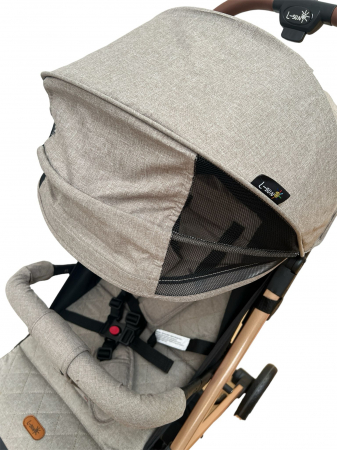 Carucior sport pliabil, tip troller, cu suspensii si husa picioare, C9 crem [6]