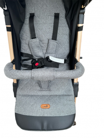 Carucior sport pliabil, tip troller, cu suspensii si husa picioare, C9 gri [5]