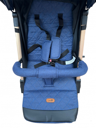 Carucior sport pliabil, tip troller, cu suspensii si husa picioare, C9 albastru [6]