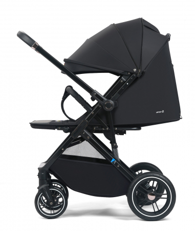 Carucior sport Q1, Negru, cu maner reversibil, pozitie de somn, pliabil, cu husa si geanta [3]