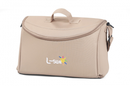 Carucior sport Q1, Crem, cu maner reversibil, pozitie de somn, pliabil, cu husa si geanta [4]