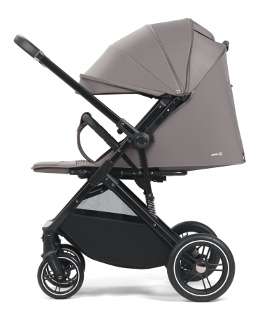 Carucior sport Q1, Gri, cu maner reversibil, pozitie de somn, pliabil, cu husa si geanta [2]