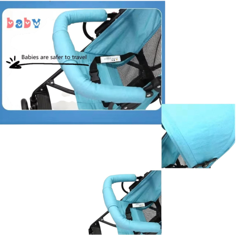 Carucior sport S101 bleu, ultra usor 4 kg, pliabil tip troller, 6-36 luni [3]