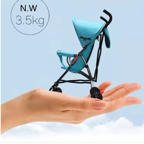 Carucior sport S101 bleu, ultra usor 4 kg, pliabil tip troller, 6-36 luni [5]