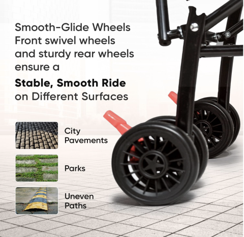 Carucior sport S101 gri, ultra usor 4 kg, pliabil tip troller, 6-36 luni [6]