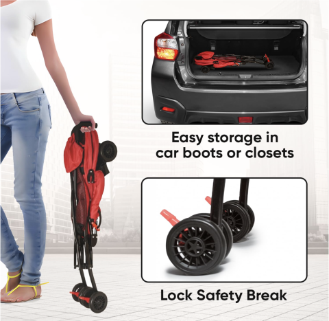 Carucior sport S101 mov, ultra usor 4 kg, pliabil tip troller, 6-36 luni [6]