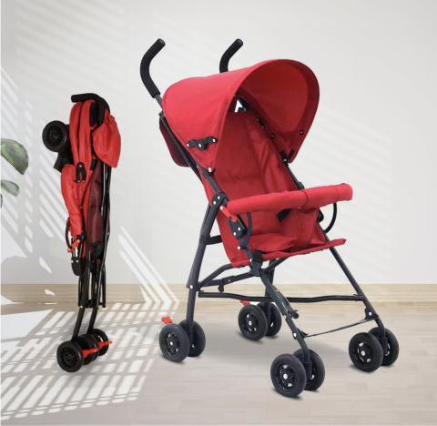 Carucioare sport - Carucior sport S101 rosu, ultra usor 4 kg, pliabil tip troller, 6-36 luni