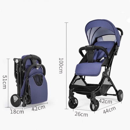 Carucior sport tip troller, transport avion, Y1 - bleumarin [7]