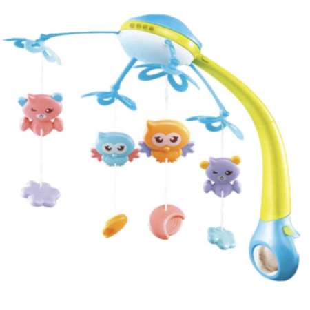 Carusel cu 516 sunete, telecomanda si proiectii Bufnita Inteleapta - bleu vernil [2]